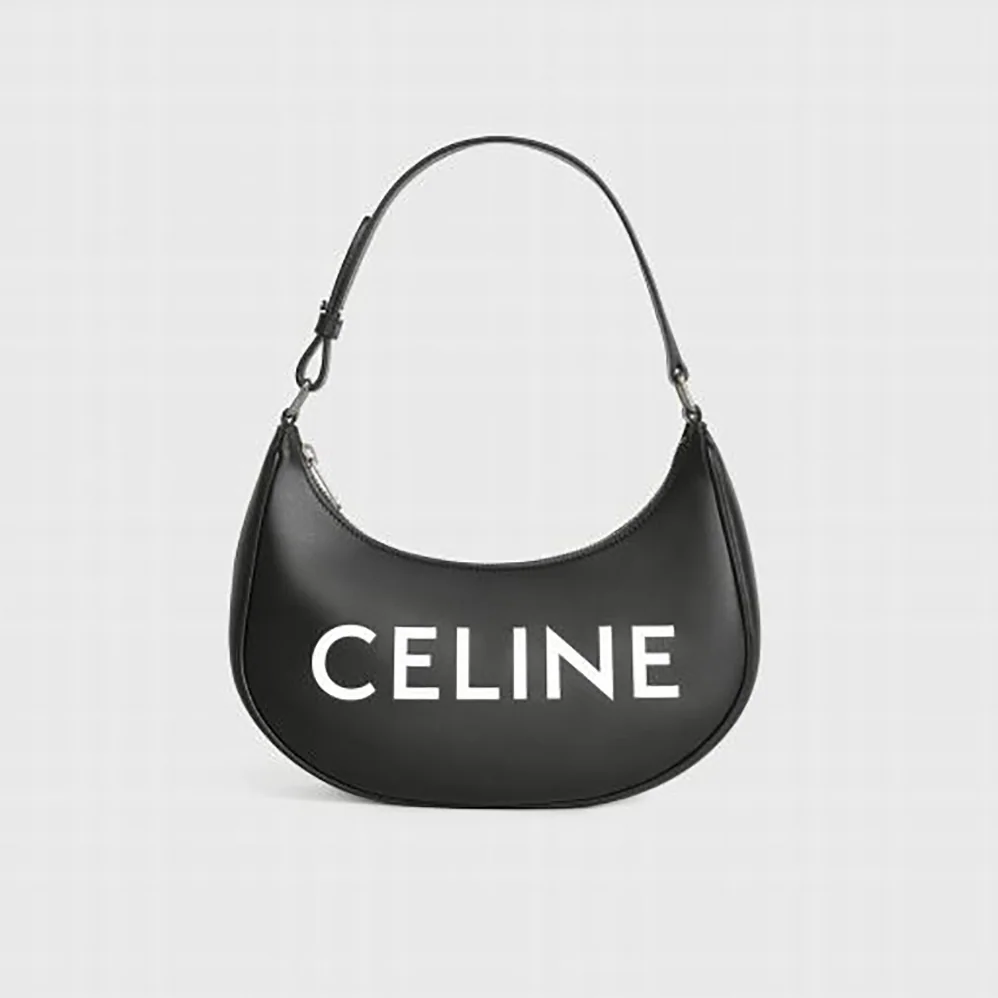 Celine Ava Bag in Smooth Calfskin with Celine Print for Women in Black Celine Ava Bag in Smooth Calfskin with Celine Print for Women in Black