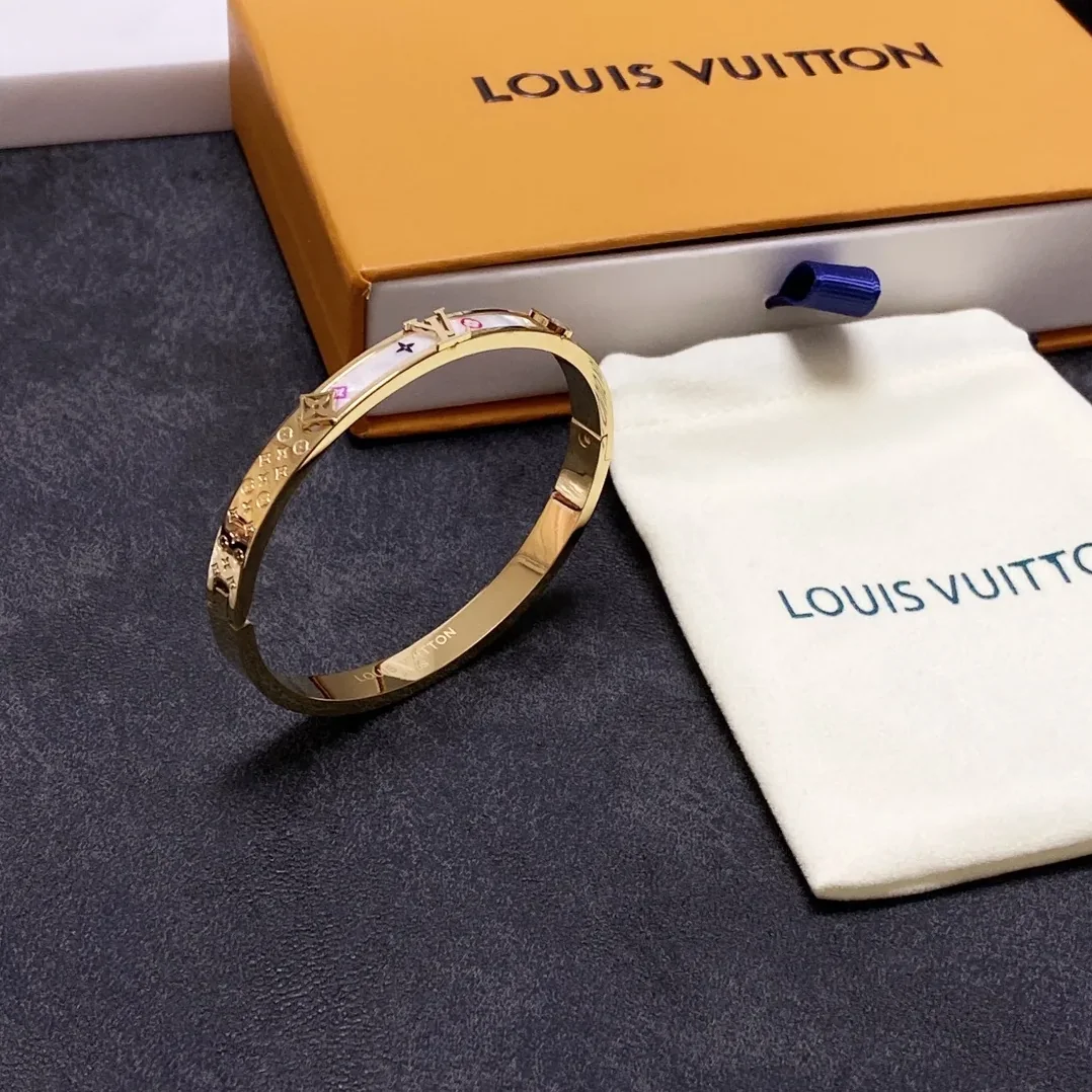 Louis Vuitton Pattern Bracelet Gold Louis Vuitton Pattern Bracelet Gold