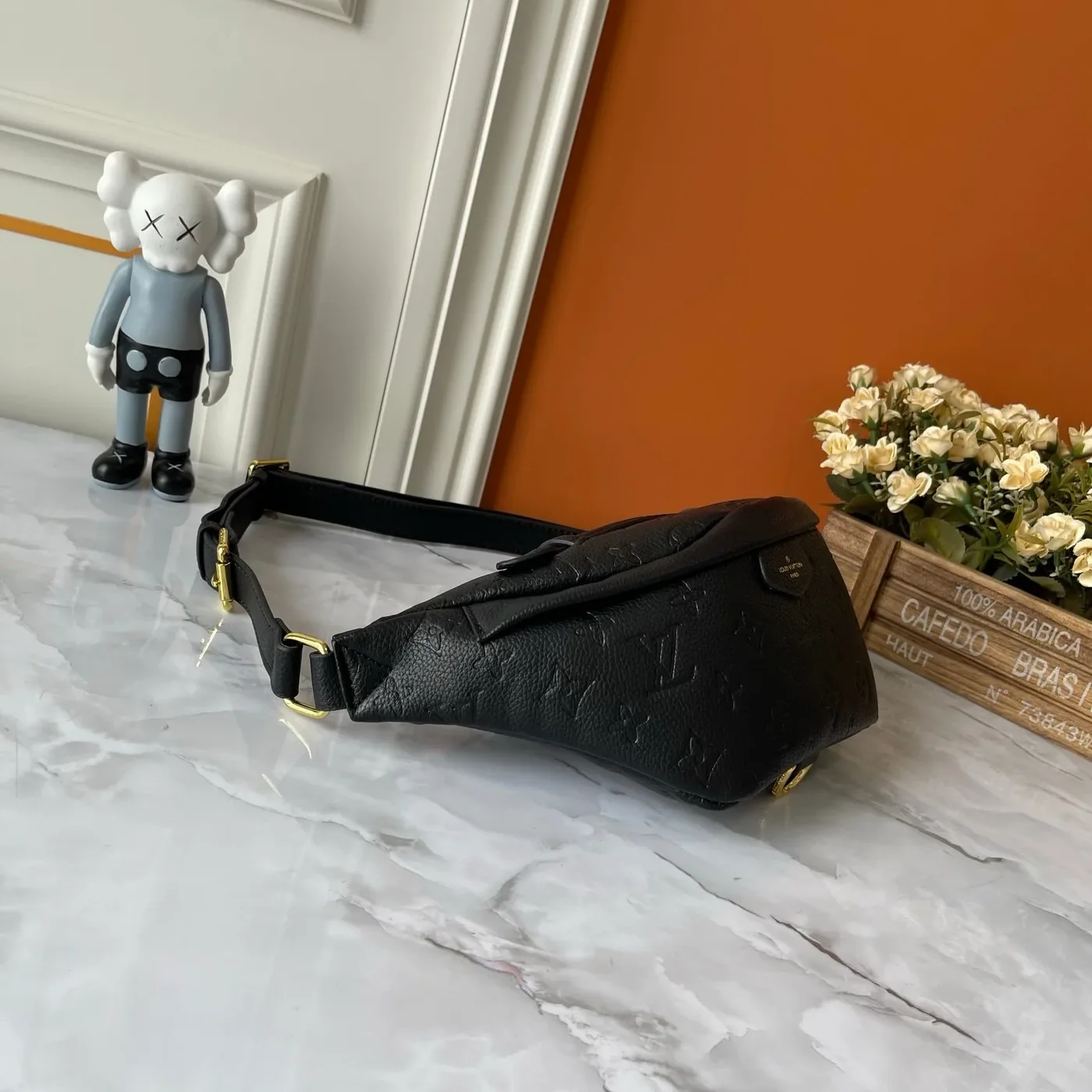 Louis Vuitton Bumbag / Black Monogram Empreinte Gold Hardware