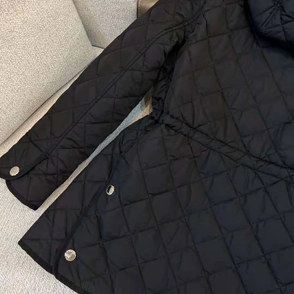 Burberry Diamond Quilted Nylon Jacket for Women in Black