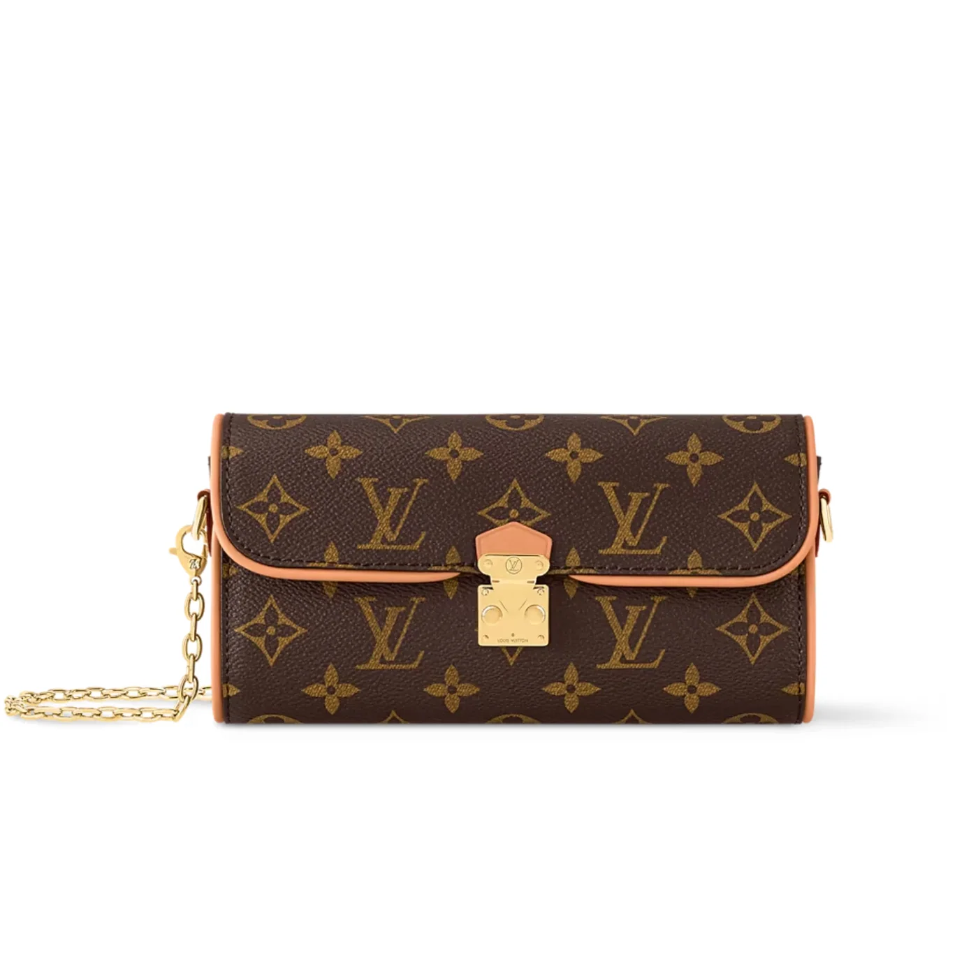 Louis Vuitton Pochette Camille Shoulder Bag / Brown Monogram Canvas Gold Hardware