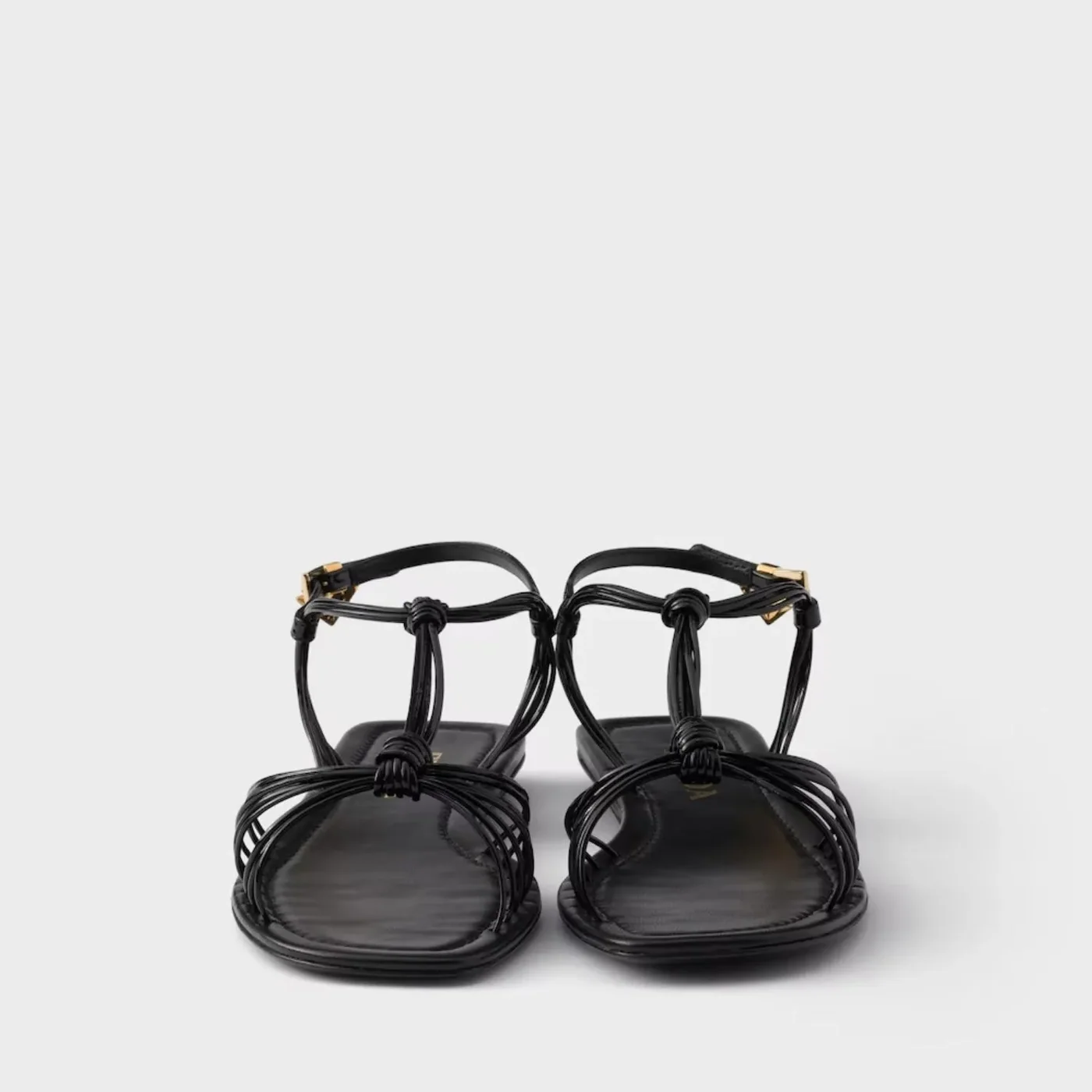 Prada Patent Leather Sandals Black 1X407O_069_F0002_F_005