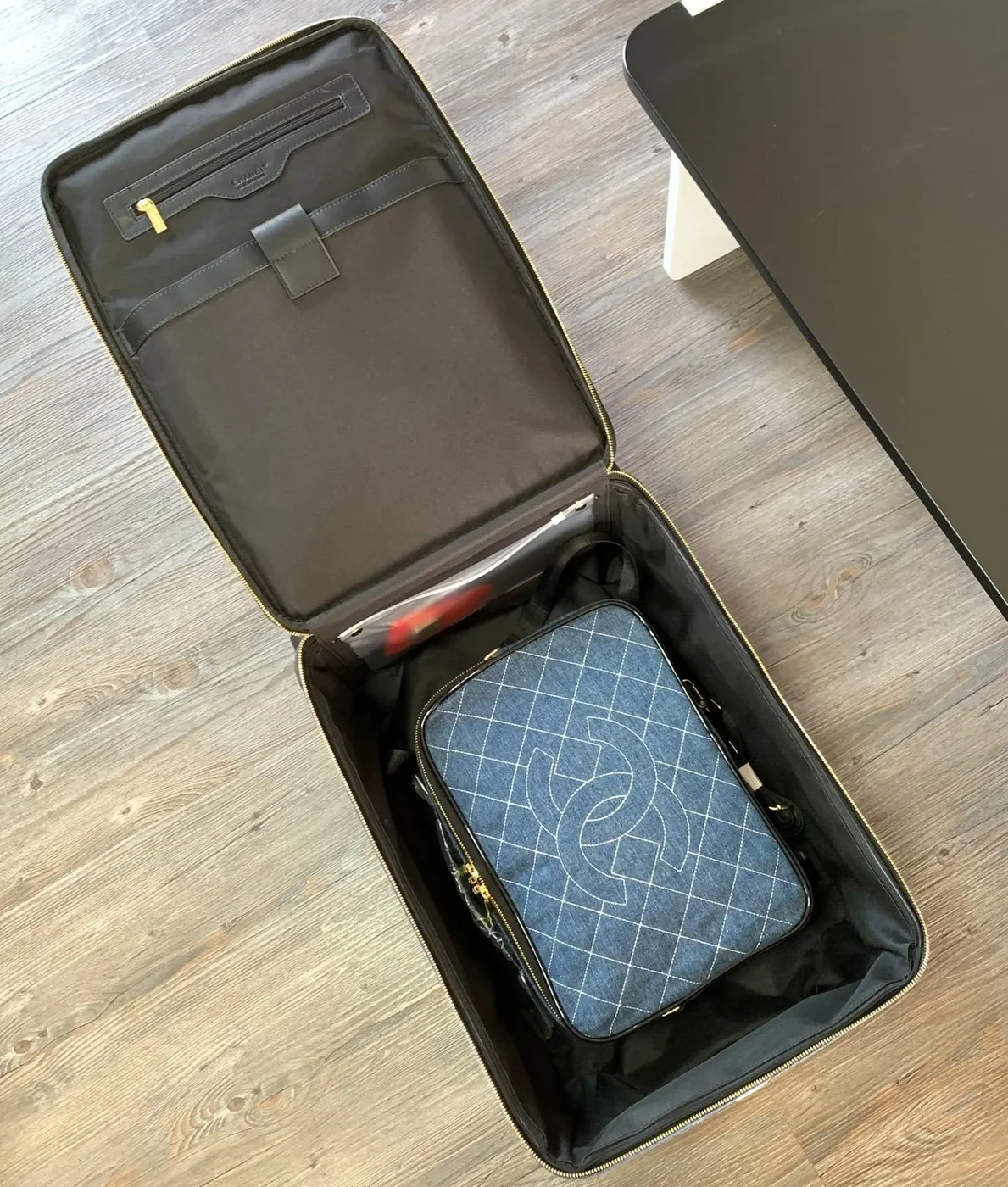 Chanel Classic Diamond in Quilted Suitcase Blue /
