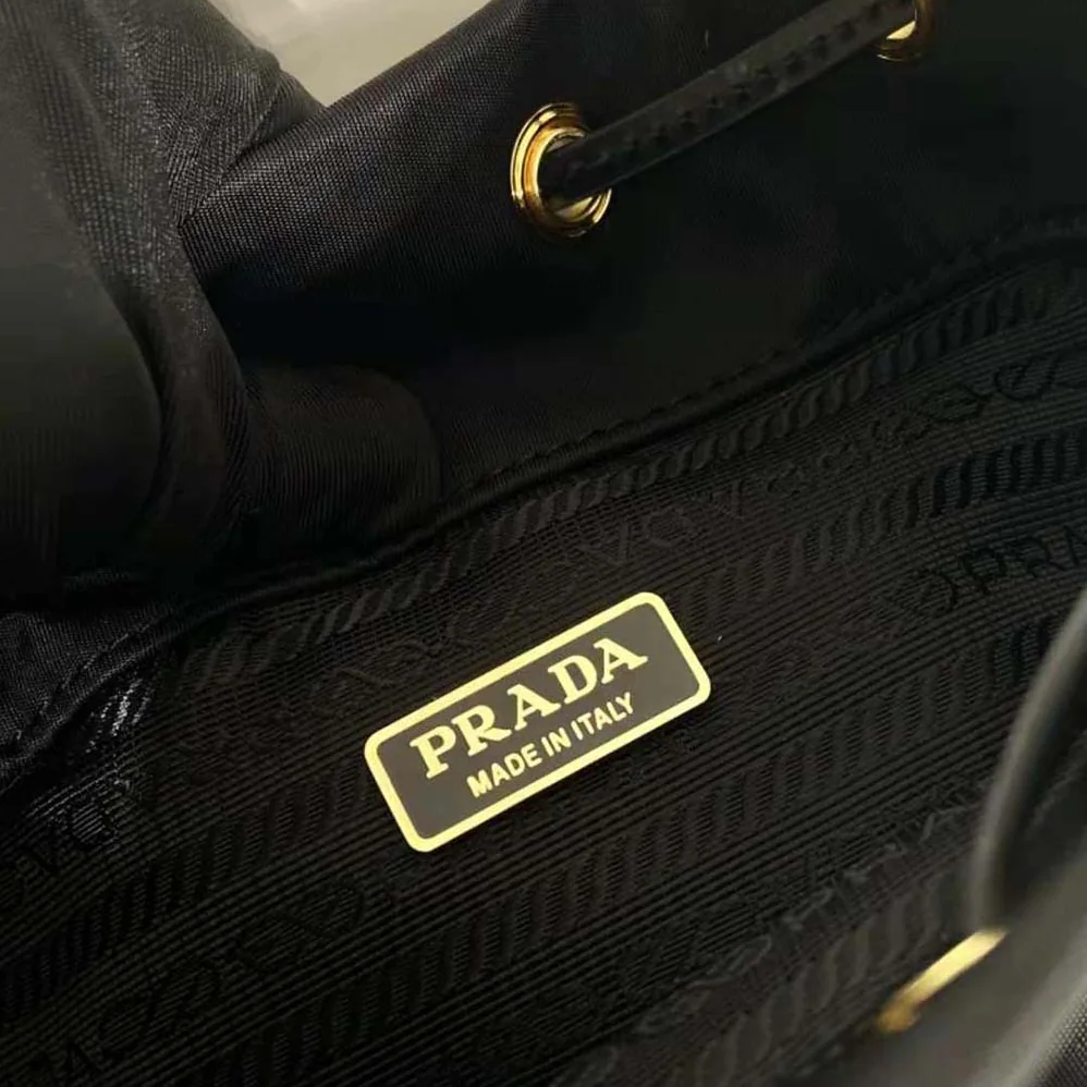 Prada Re-Nylon and Brushed Leather Bag for Women in Black