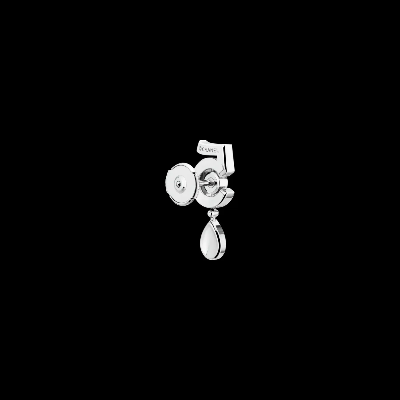 Chanel Eternal N°5 Transformable Earrings White Gold Chanel Eternal N°5 Transformable Earrings White Gold