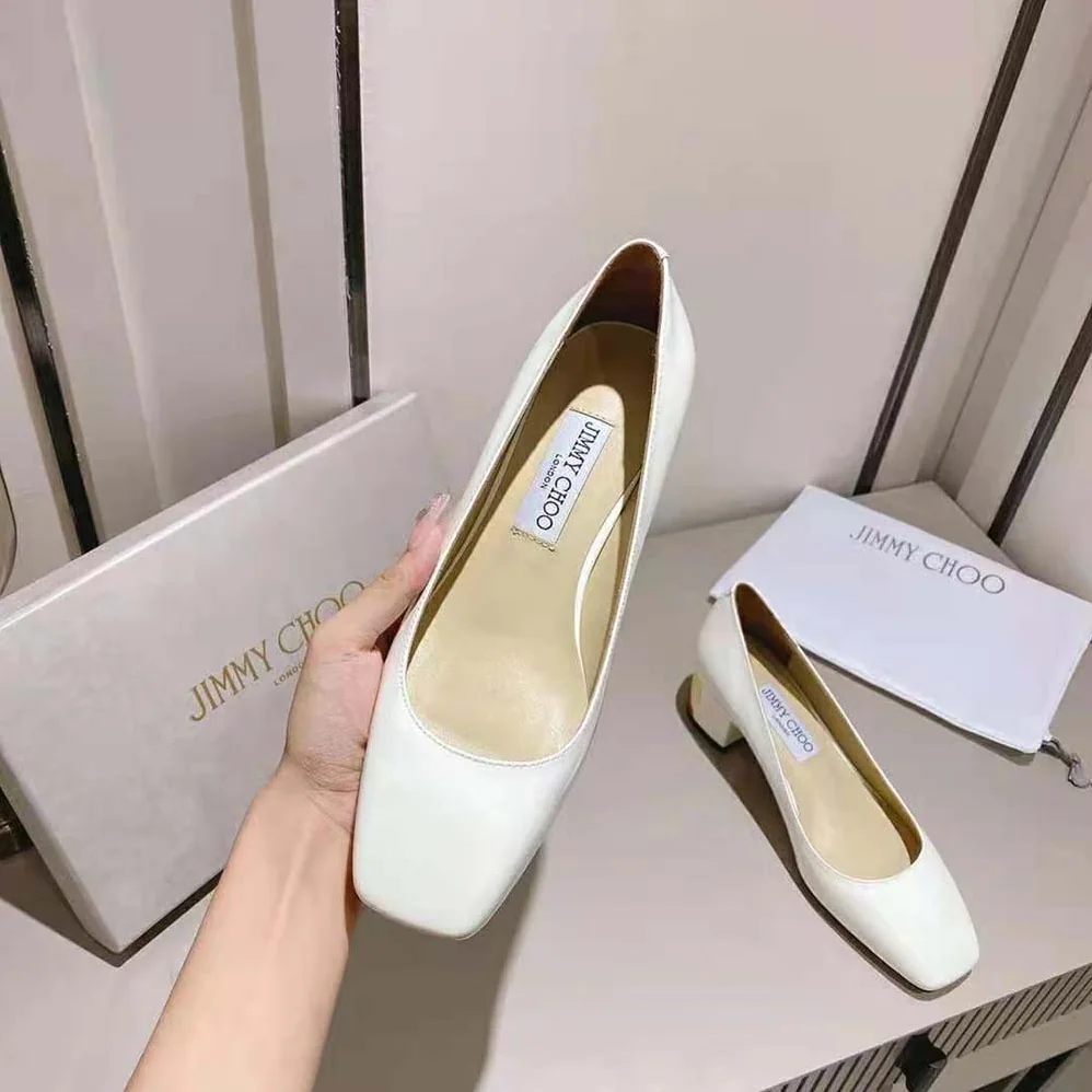Jimmy Choo Rydea Pump 45 Latte Nappa Leather Pumps for Women