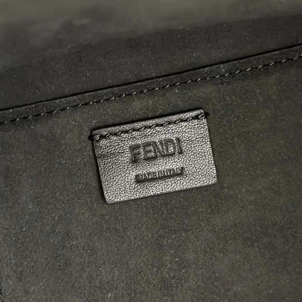 Fendi Origami Mini Brown FF Jacquard Fabric Mini Bag That Can be Transformed for Women