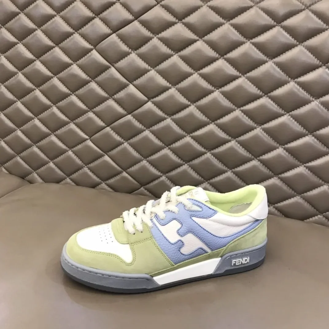 Fendi FD Match Low Tops Sneakers Light Green Fendi FD Match Low Tops Sneakers Light Green