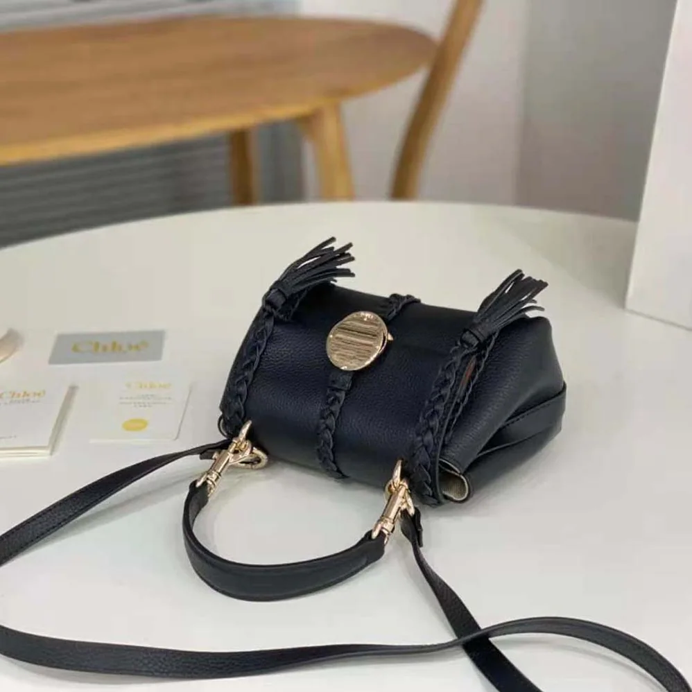 Chloe Penelope Mini Soft Shoulder Bag for Women in Black