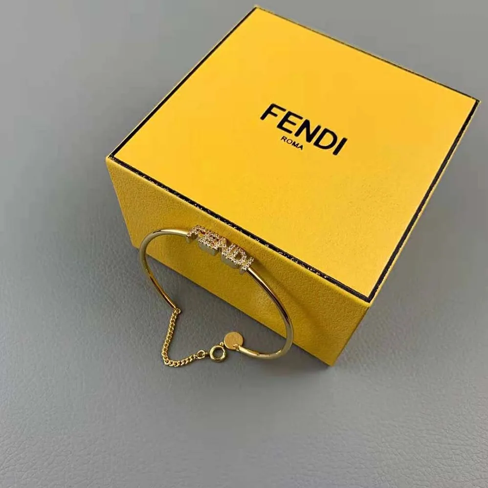 Fendi Signature Bracelet Gold for Women in Colored Bracelet