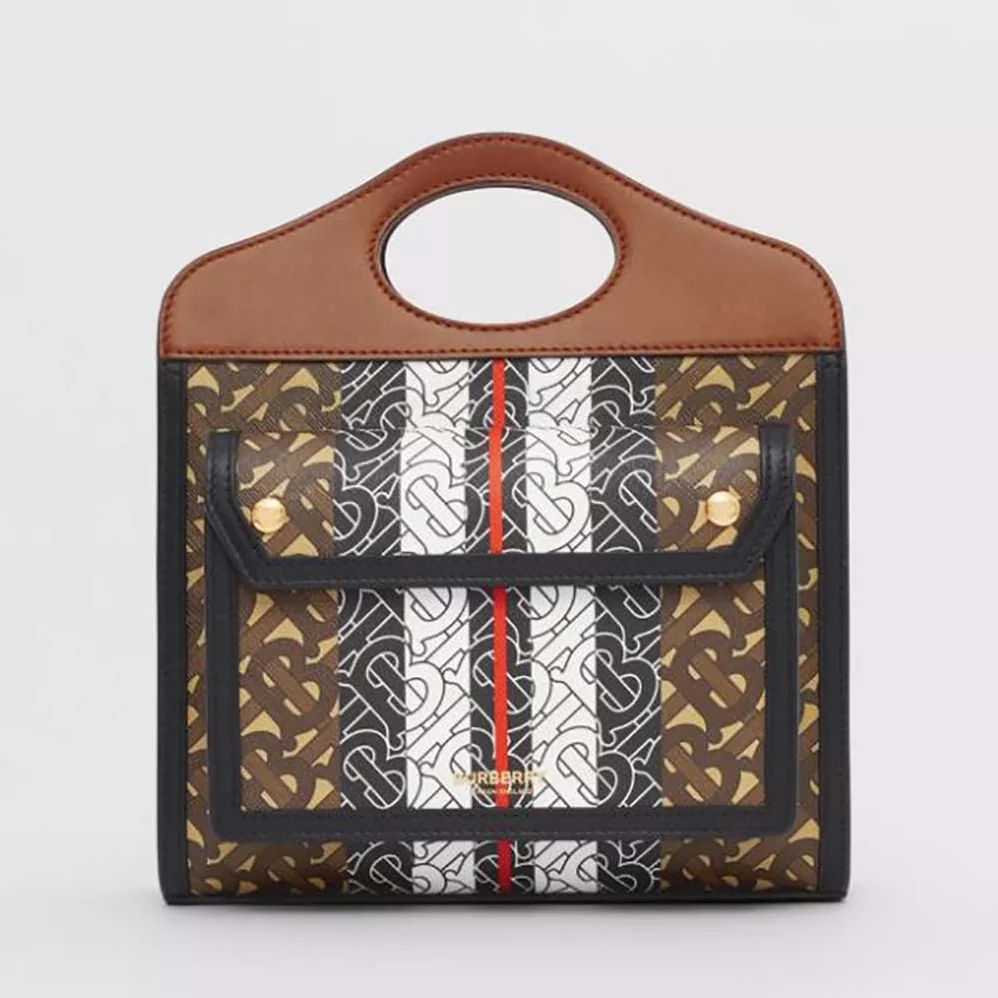 Burberry Mini Monogram Stripe E for Women in canvas Pocket Bag Burberry Mini Monogram Stripe E for Women in canvas Pocket Bag