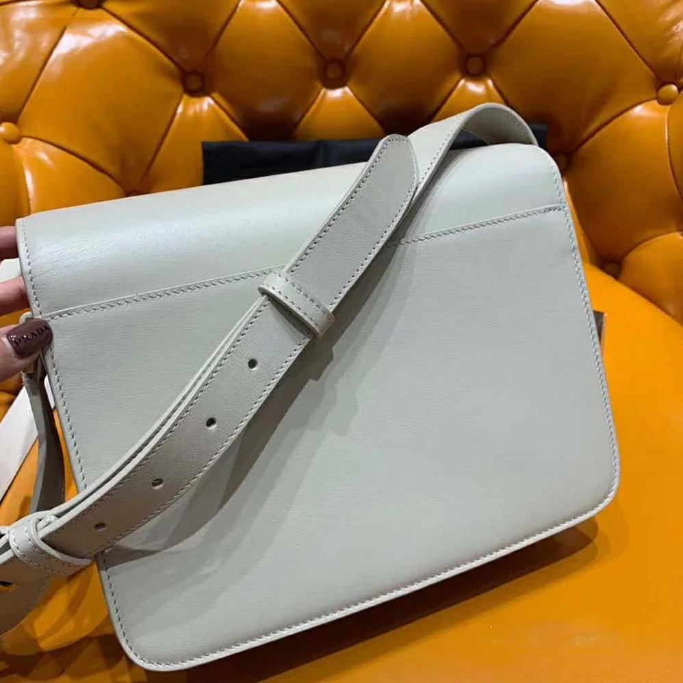Saint Laurent YSL Le 61 Medium Saddle Bag Smooth for Women in White