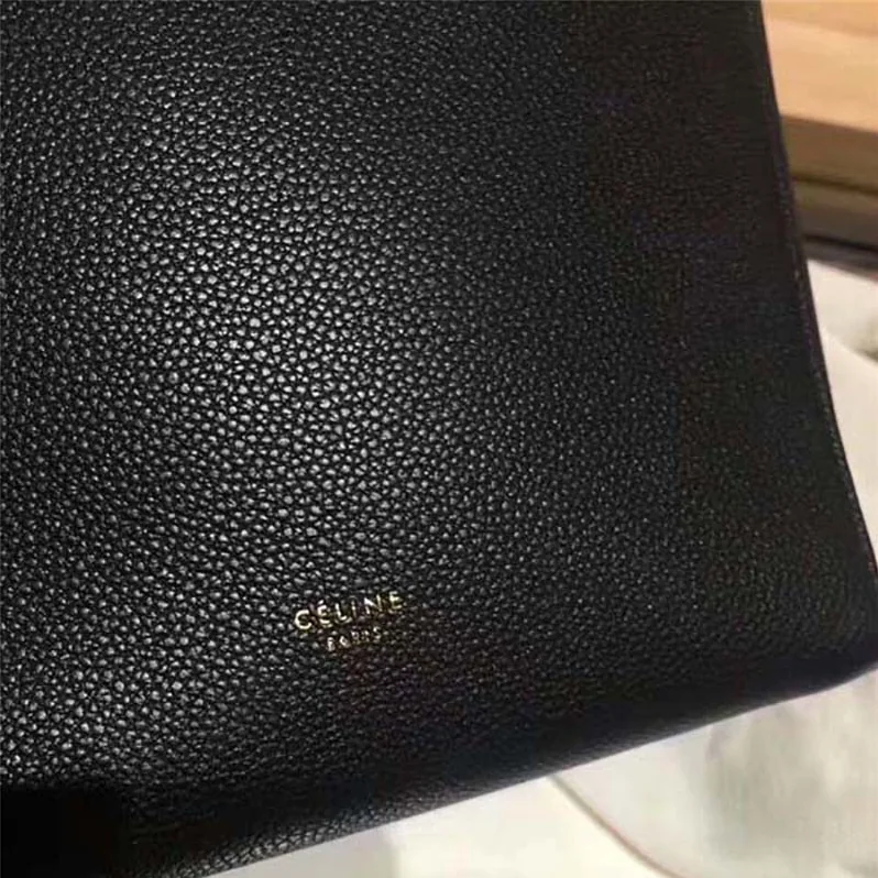 Celine Sangle Small Bucket Bag in Soft Grained Calfskin for Women in Black