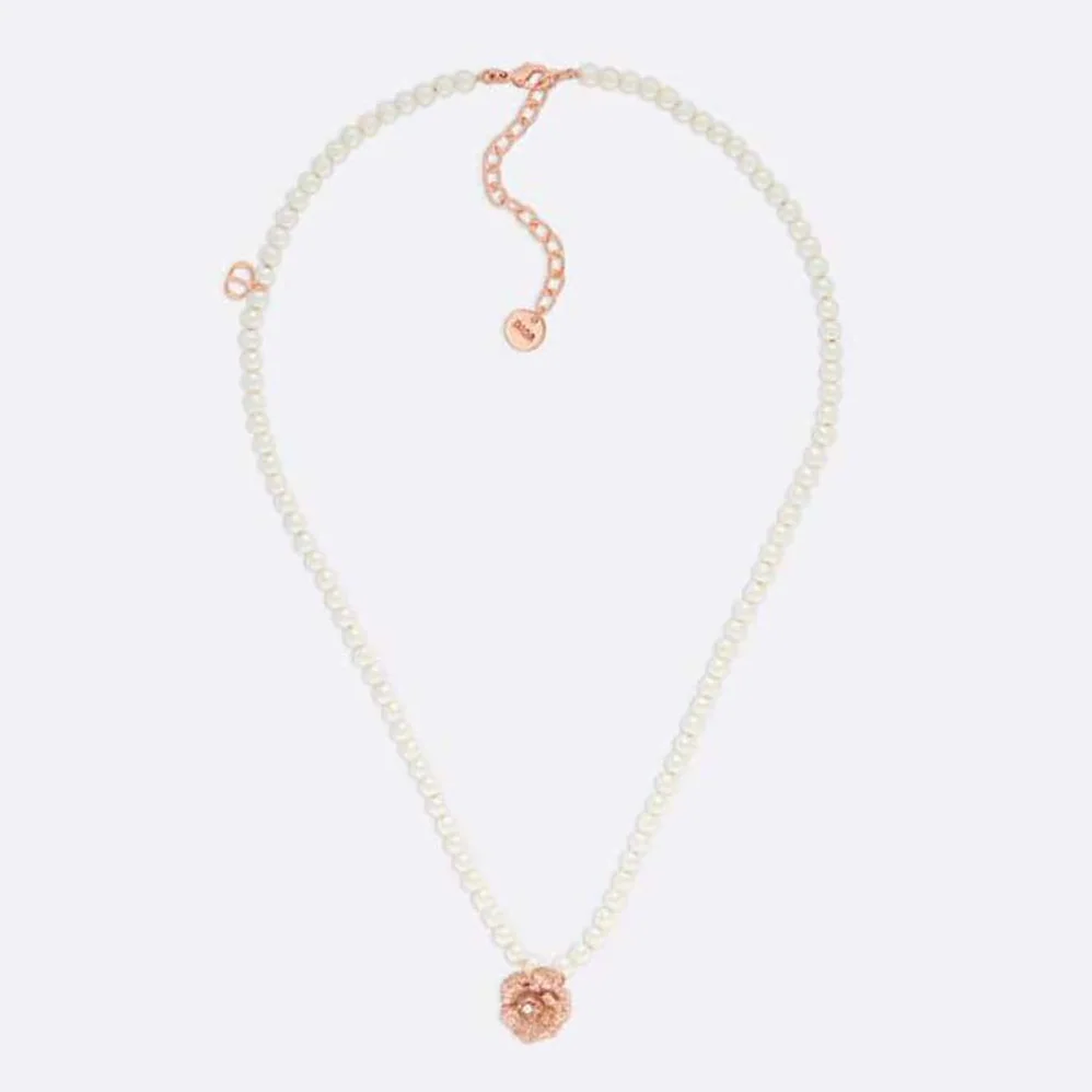 Dior D-Millefiori Necklace Matte Pink for Women in Finish Metal Dior D-Millefiori Necklace Matte Pink for Women in Finish Metal