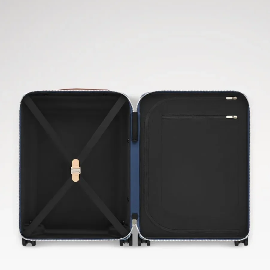 Louis Vuitton Horizon 55 Suitcase in Blue Denim Champagne Hardware