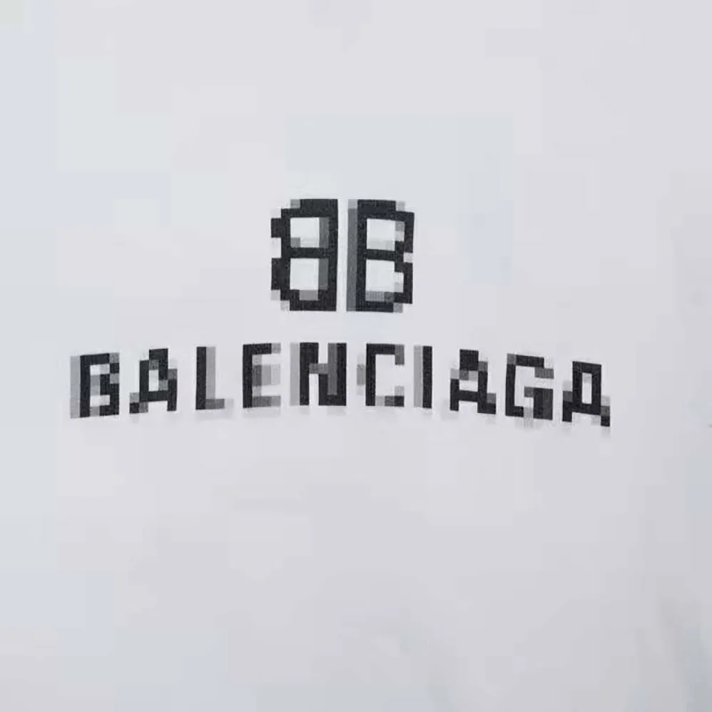 Balenciaga BB Pixel Medium Fit Hoodie in White for Men