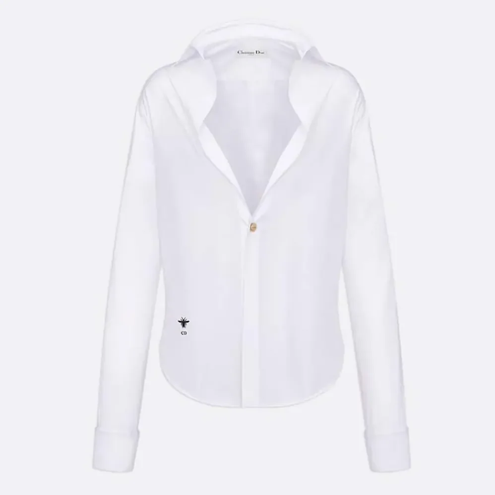 Dior Blouse White Cotton Poplin for Women Dior Blouse White Cotton Poplin for Women