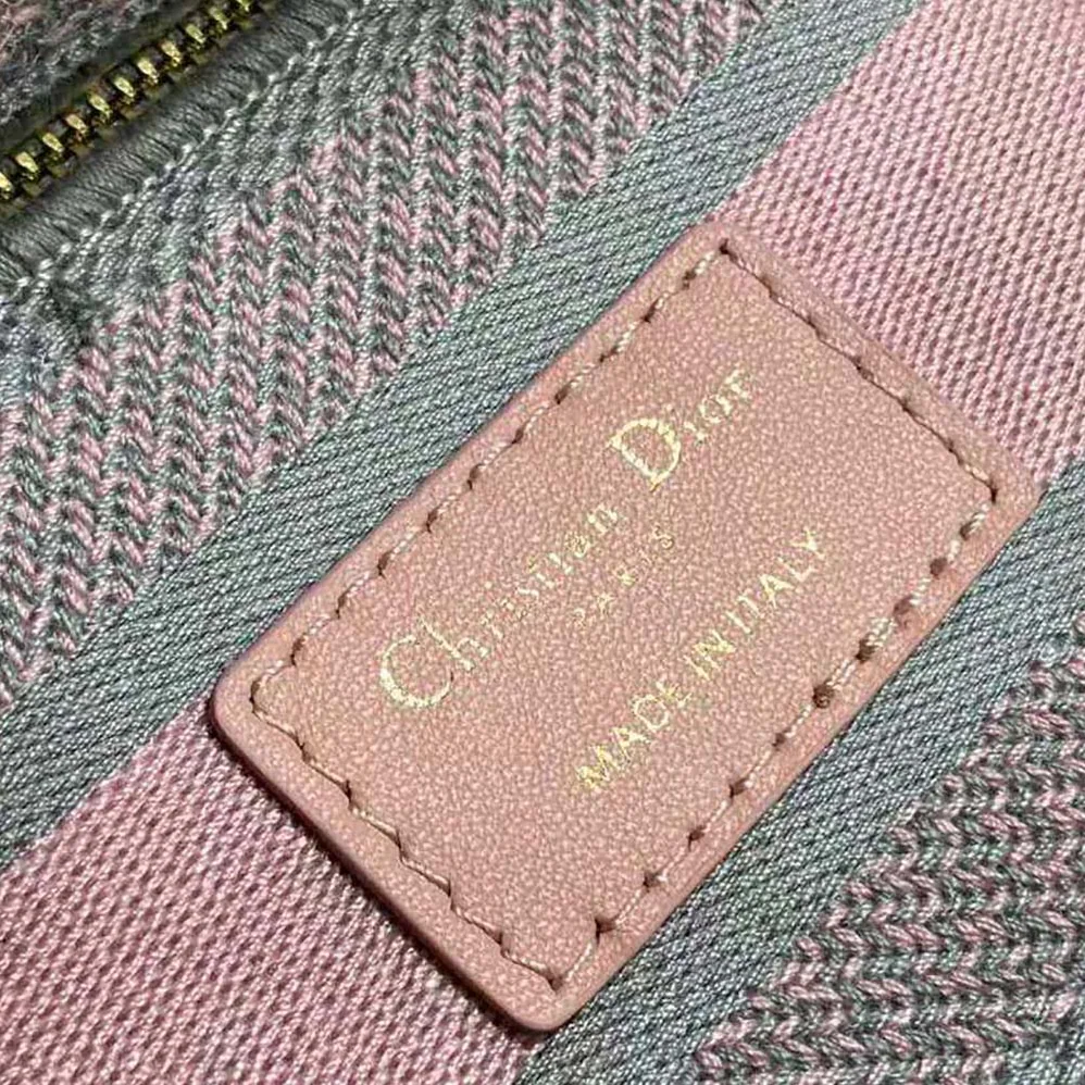 Dior Medium Lady D-lite Bag Gray and Pink Toile de Jouy Reverse Embroidery for Women Dior Medium Lady D-lite Bag Gray and Pink Toile de Jouy Reverse Embroidery for Women