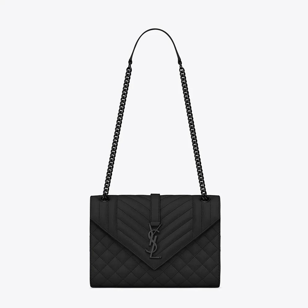 Saint Laurent YSL Envelope Medium Bag in Mix Matelasse Grain DE Poudre Embossed Leather for Women Saint Laurent YSL Envelope Medium Bag in Mix Matelasse Grain DE Poudre Embossed Leather for Women