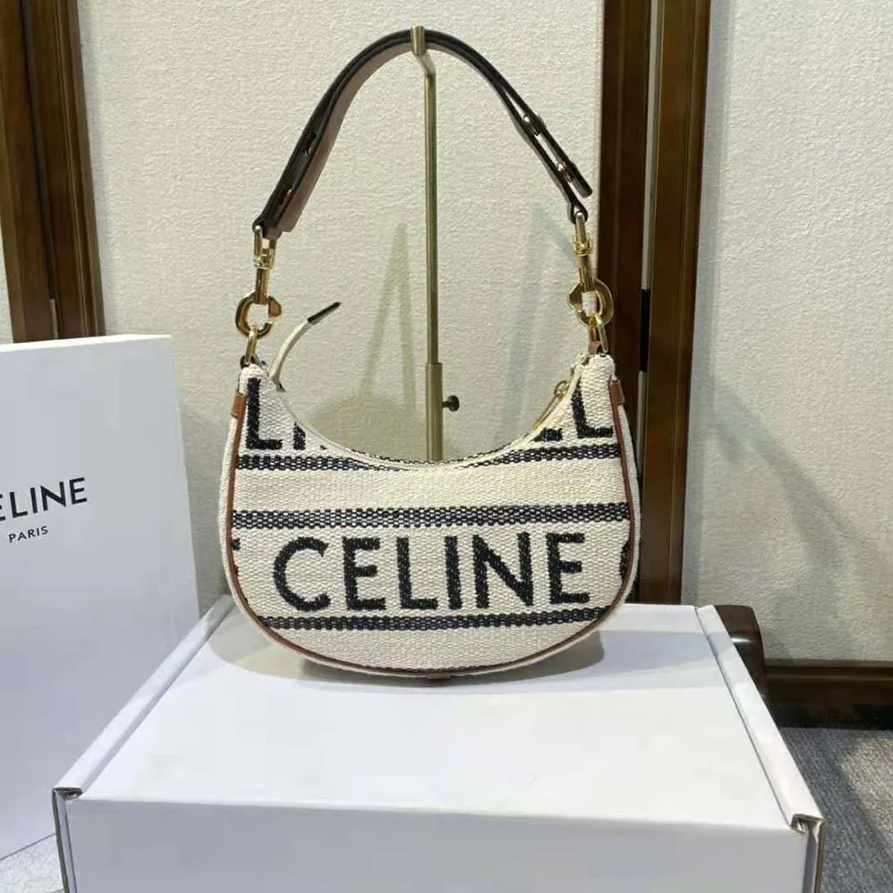 Celine Medium Ava Strap Bag in Textile with Celine All for Women in Over and Calfskin