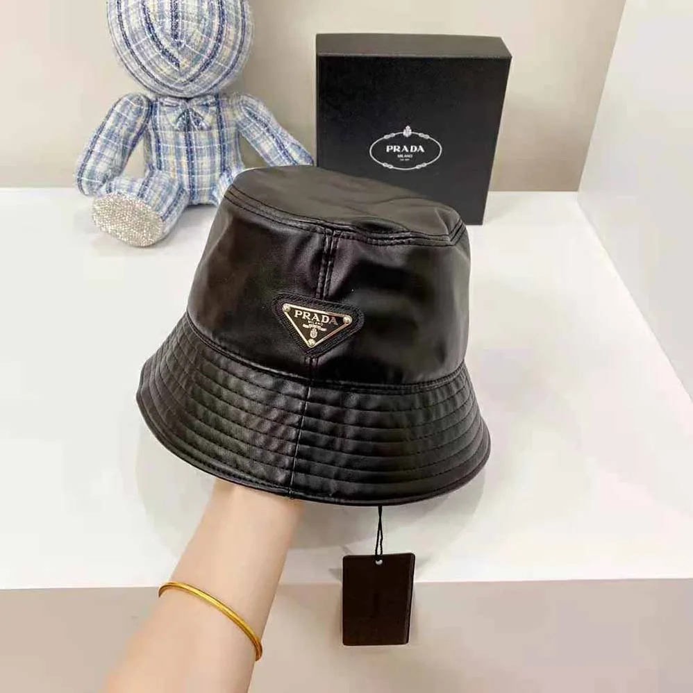 Prada Nappa Leather Bucket Hat for Women Prada Nappa Leather Bucket Hat for Women