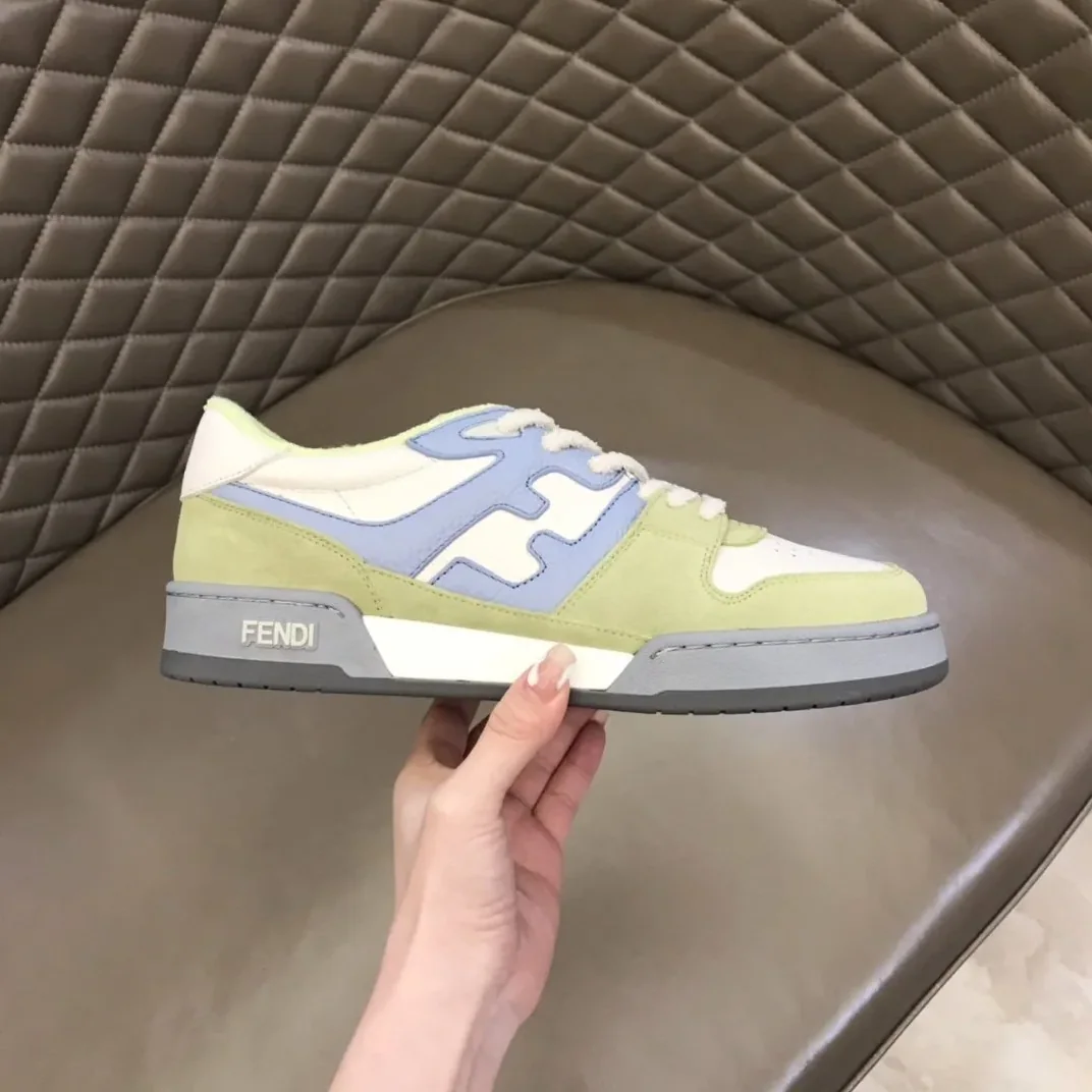 Fendi FD Match Low Tops Sneakers Light Green Fendi FD Match Low Tops Sneakers Light Green