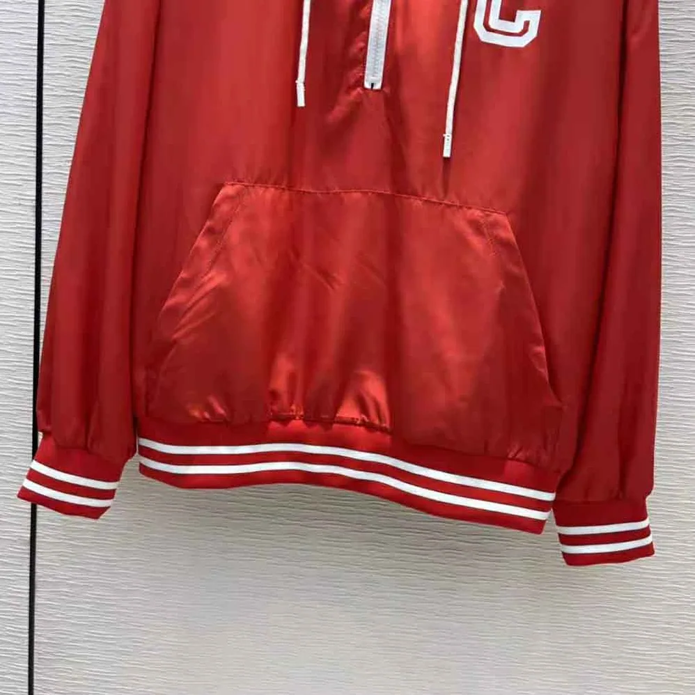 Celine Windbreaker in Lightweight Nylon for Women in Red
