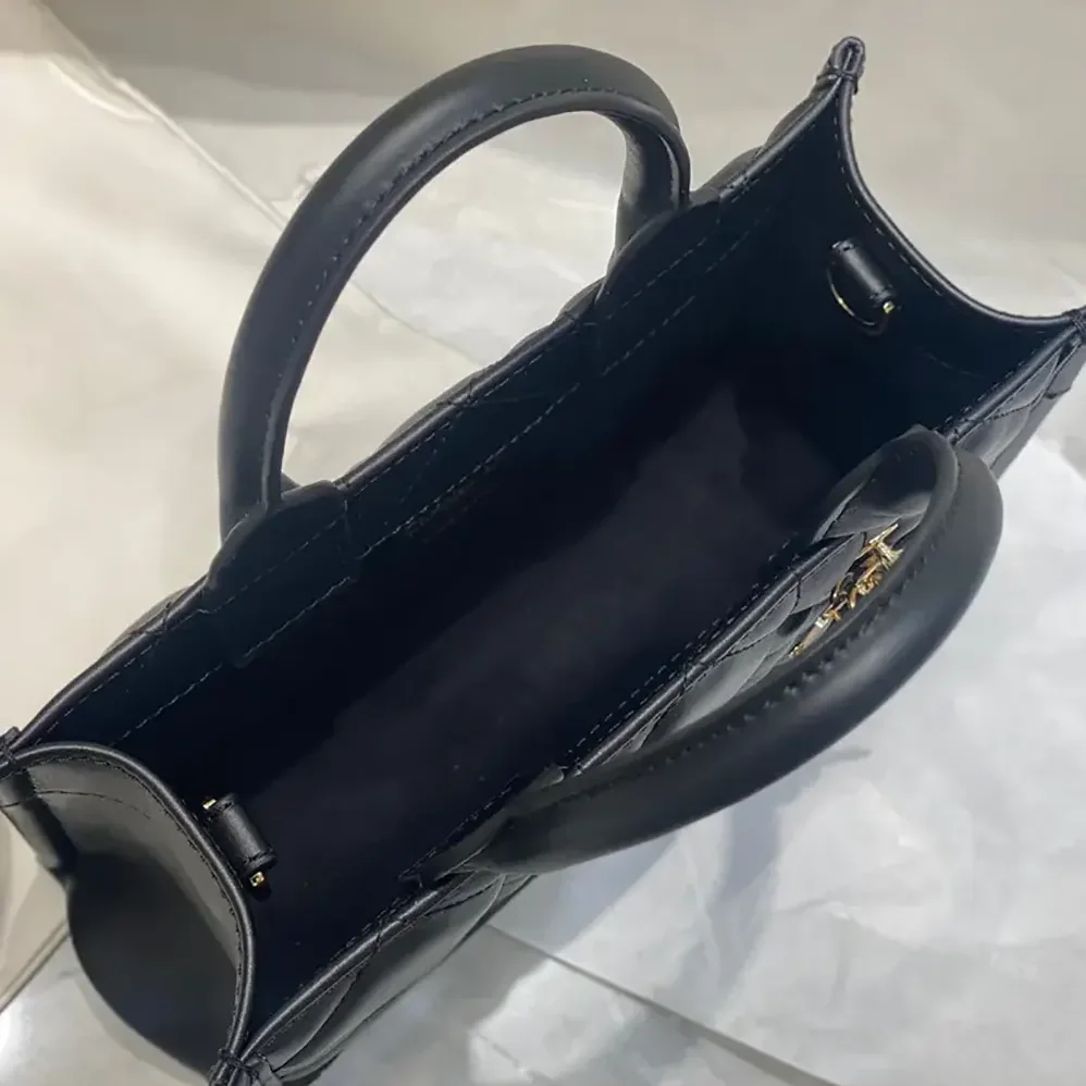 Dior Mini Dior Book Tote Black Macrocannage Calfskin for Women Dior Mini Dior Book Tote Black Macrocannage Calfskin for Women