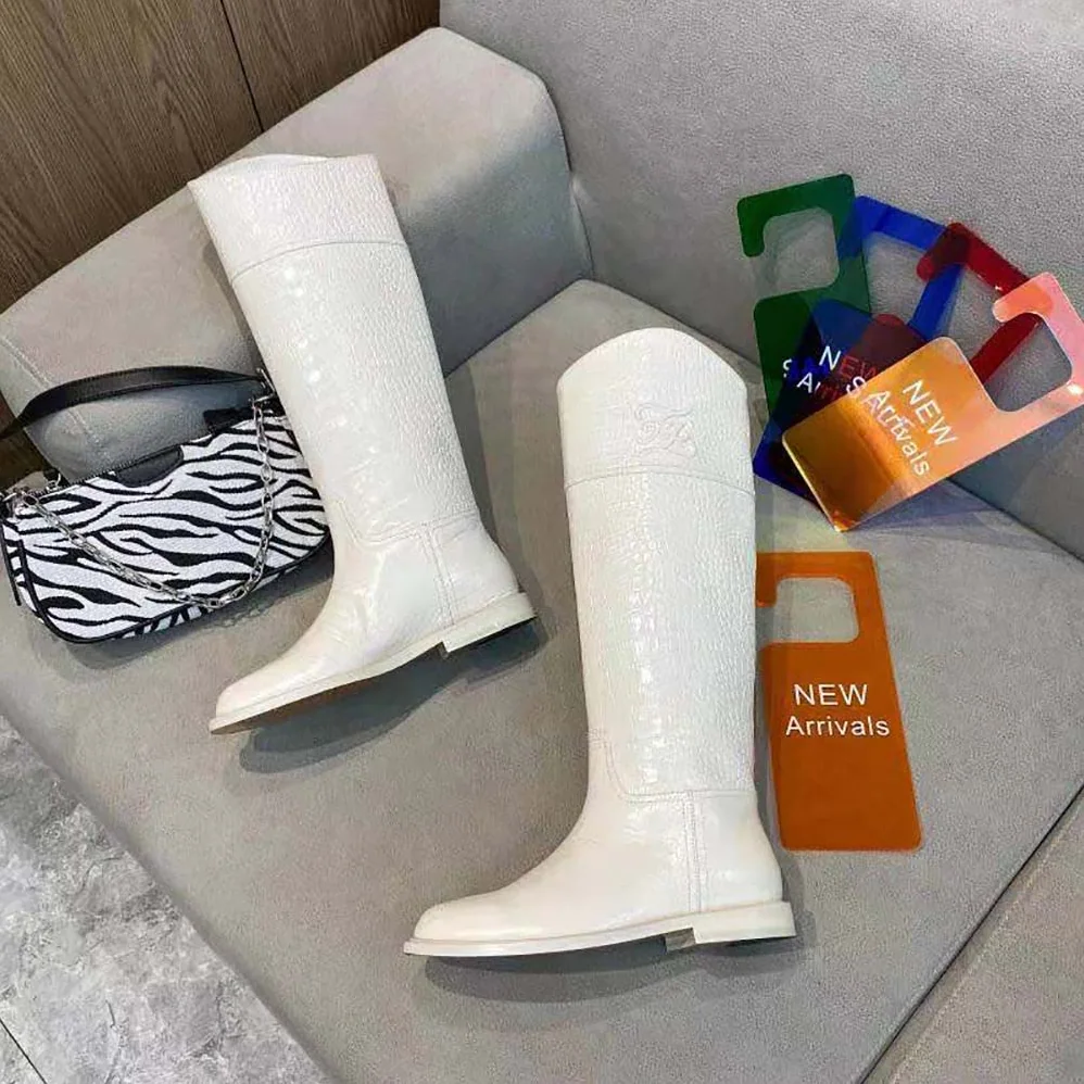 Fendi Karligraphy White Leather Boots for Women Fendi Karligraphy White Leather Boots for Women