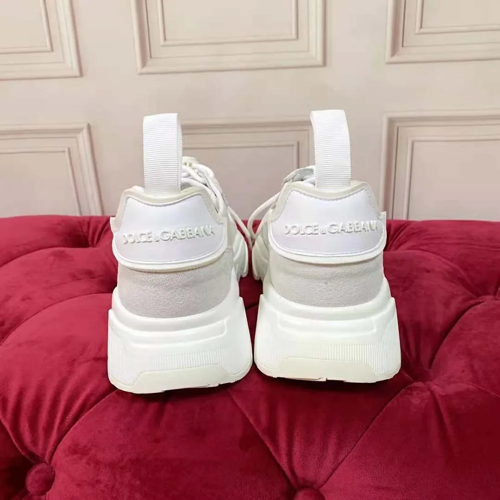 Dolce Gabbana D&G Mixed-materials Daymaster Sneakers for Women in White Dolce Gabbana D&G Mixed-materials Daymaster Sneakers for Women in White