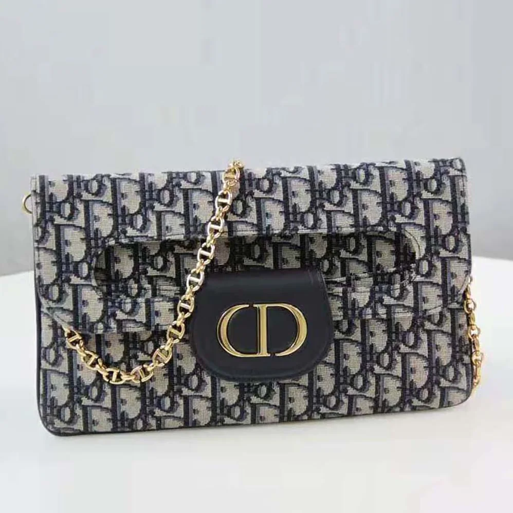Dior Medium Diordouble Bag Blue Dior Oblique Jacquard for Women Dior Medium Diordouble Bag Blue Dior Oblique Jacquard for Women