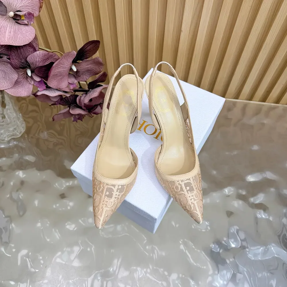 Dior Adiorable Slingback Pump Trench Dior Oblique Embroidered Mesh for Women Dior Adiorable Slingback Pump Trench Dior Oblique Embroidered Mesh for Women