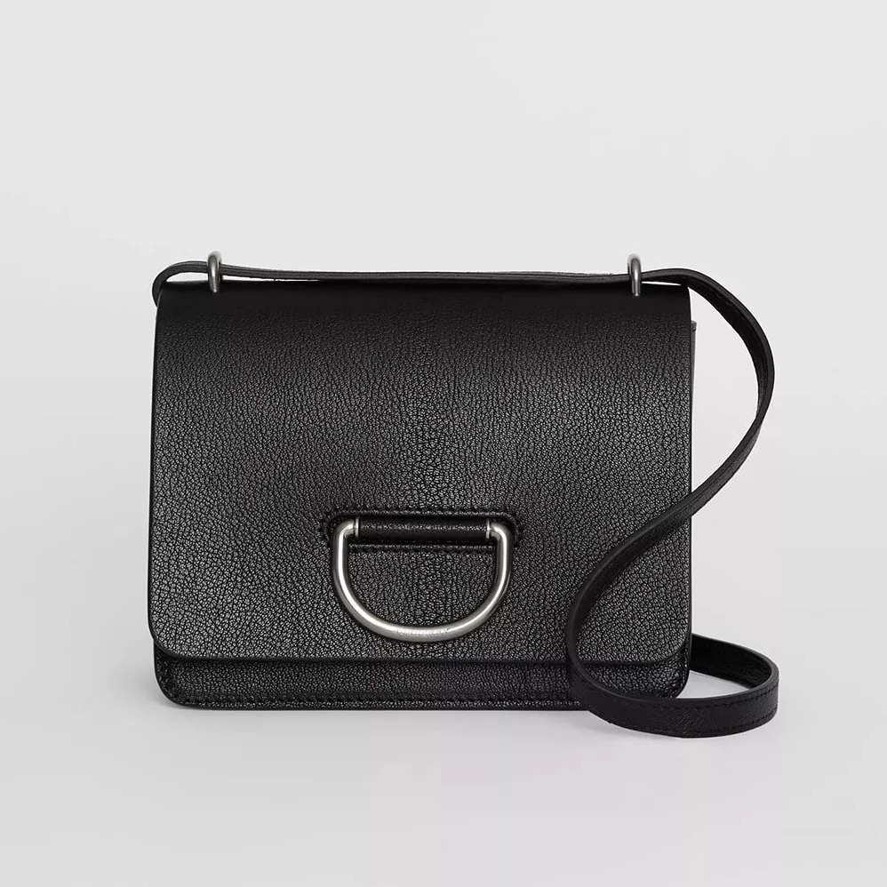 Burberry The Small Leather D-Ring Bag for Women in Black
