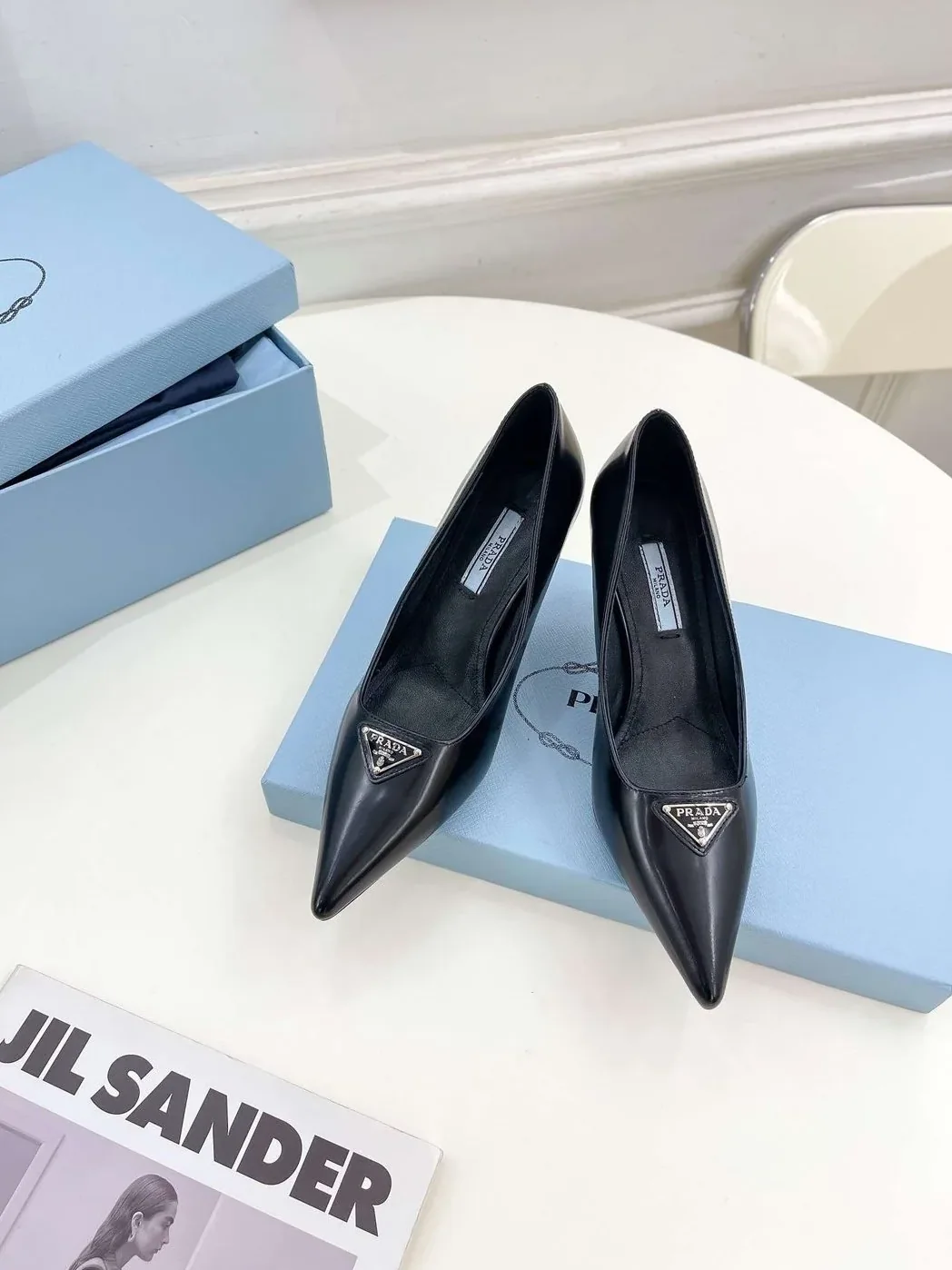 Prada Spike Pumps Black