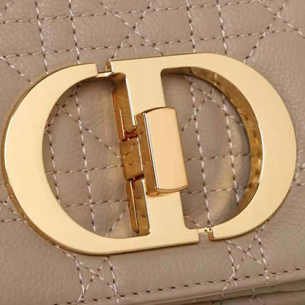 Dior Small Dior Caro Bag Beige Supple Cannage Calfskin for Women Dior Small Dior Caro Bag Beige Supple Cannage Calfskin for Women