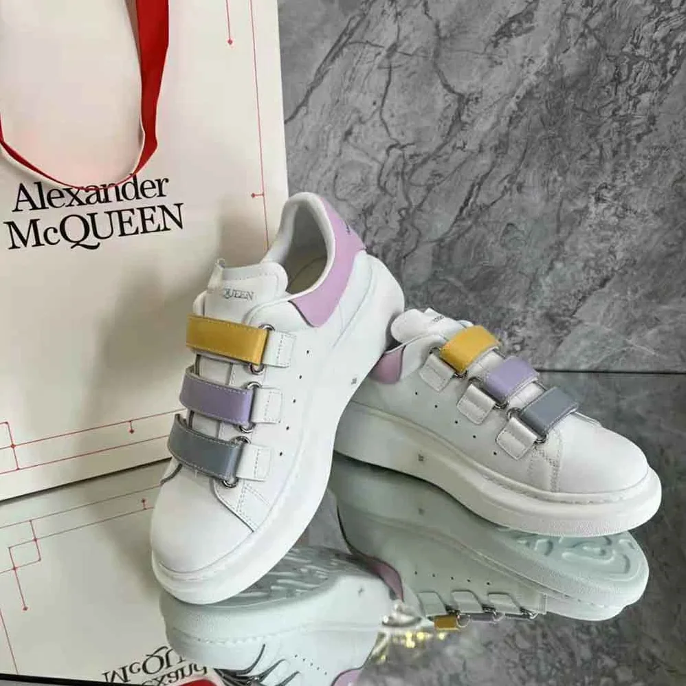 Alexander Mcqueen Oversized Triple Strap Sneaker in Multicolor for Women Alexander Mcqueen Oversized Triple Strap Sneaker in Multicolor for Women