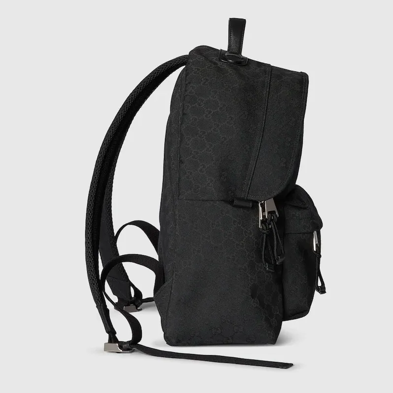 Gucci Medium GG Backpack With Web Black / Gucci Medium GG Backpack With Web Black /