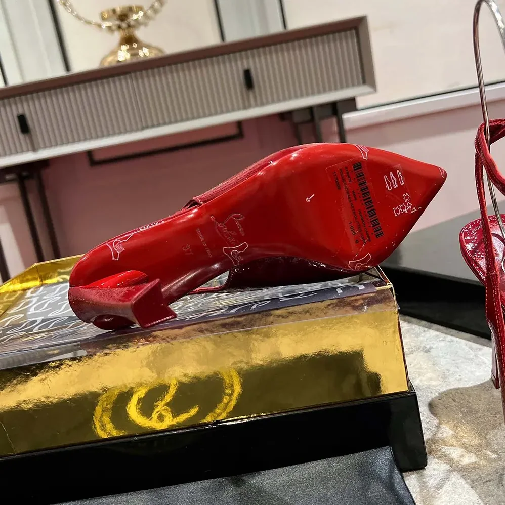 Christian Louboutin Condora Strap 100 mm Strappy Pumps Vog Patent Leather for Women