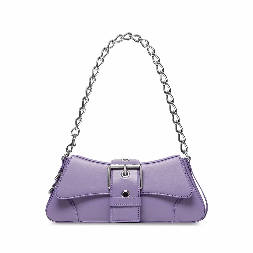 Balenciaga Lindsay Small Shoulder Bag With Strap in Light Purple Shiny Smooth Calfskin for Women Balenciaga Lindsay Small Shoulder Bag With Strap in Light Purple Shiny Smooth Calfskin for Women