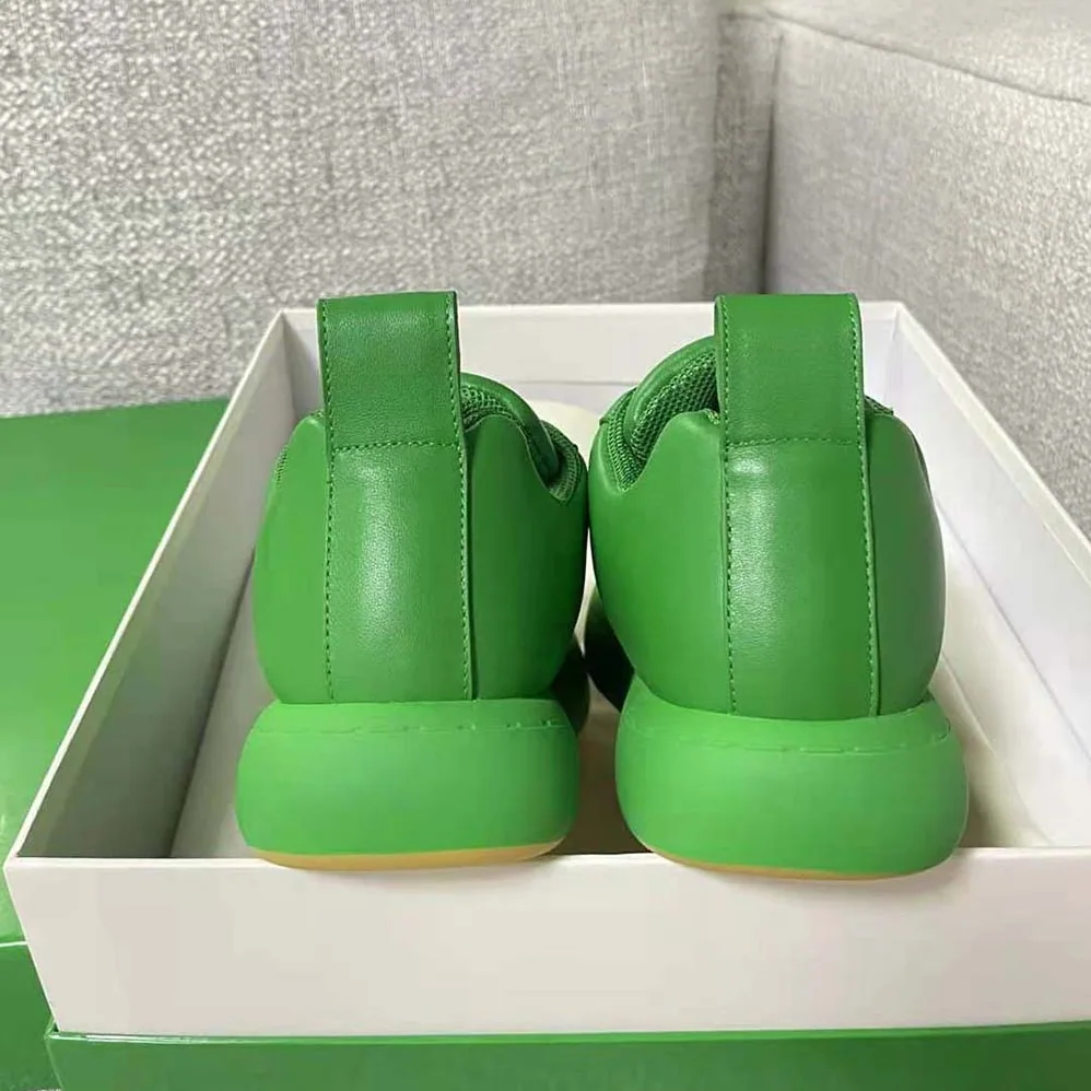 Bottega Veneta Pillow Sneaker Padded Leather Lace-up Sneakers for Unisex in Green