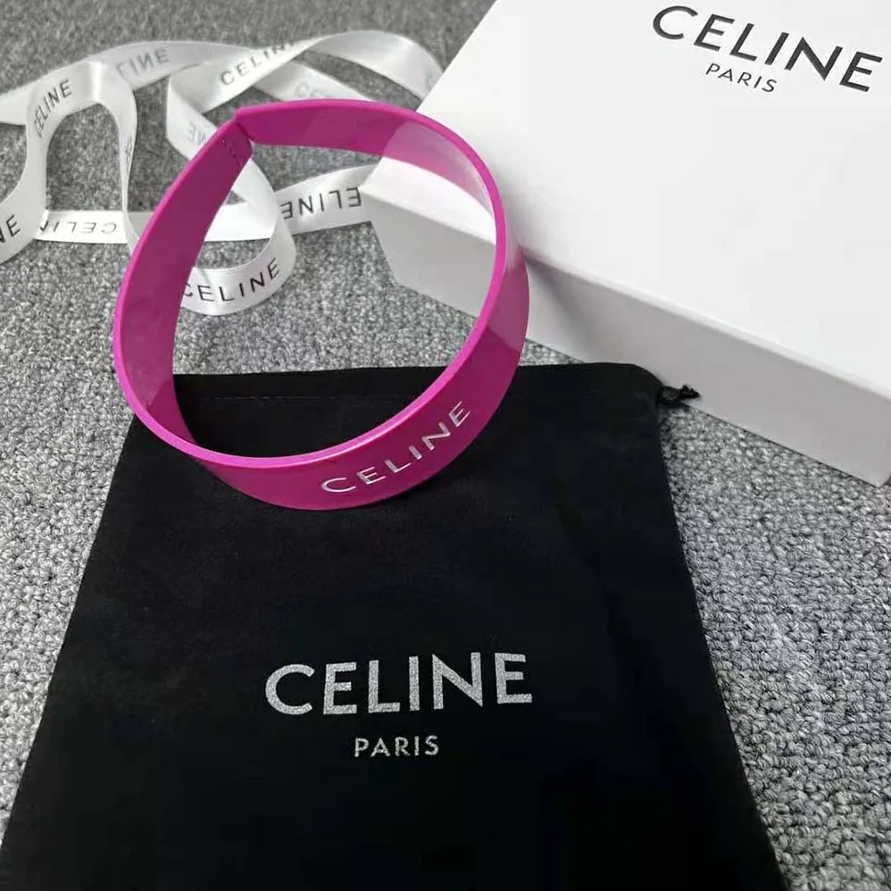 Celine Monochroms Celine Headband in Acetate for Women in Rose Celine Monochroms Celine Headband in Acetate for Women in Rose