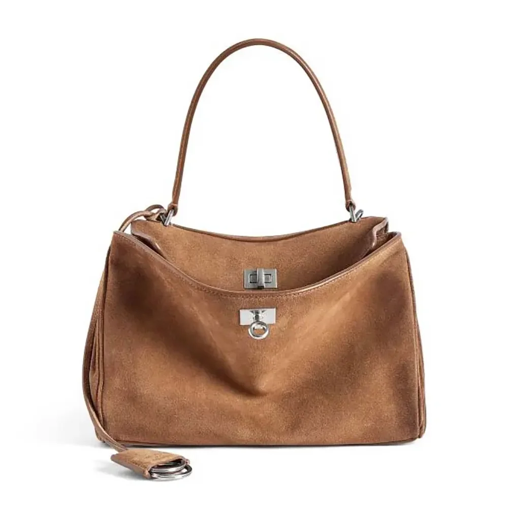 Balenciaga Rodeo Handbag Small In Camel for Women in Brown Balenciaga Rodeo Handbag Small In Camel for Women in Brown