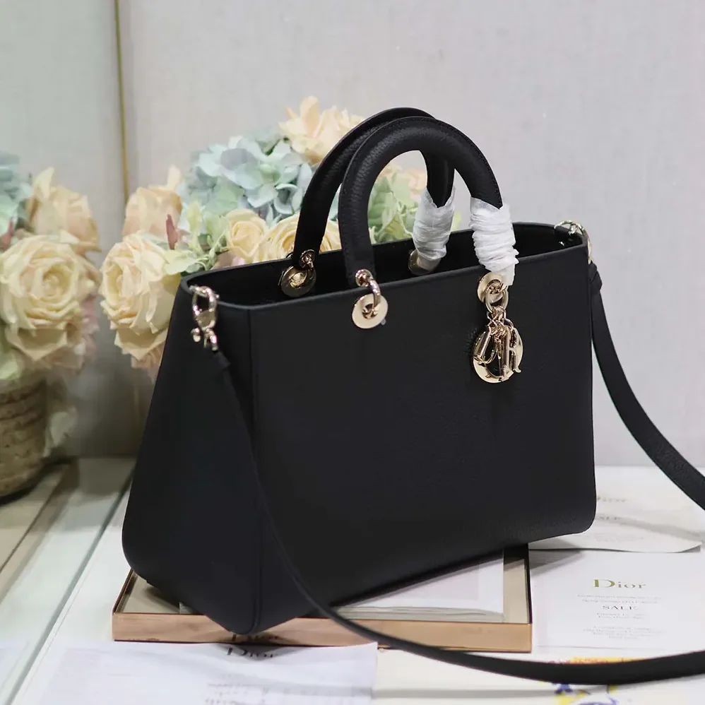 Dior Large Lady D-Sire My ABCDior Bag Black Taurillon Leather for Women Dior Large Lady D-Sire My ABCDior Bag Black Taurillon Leather for Women