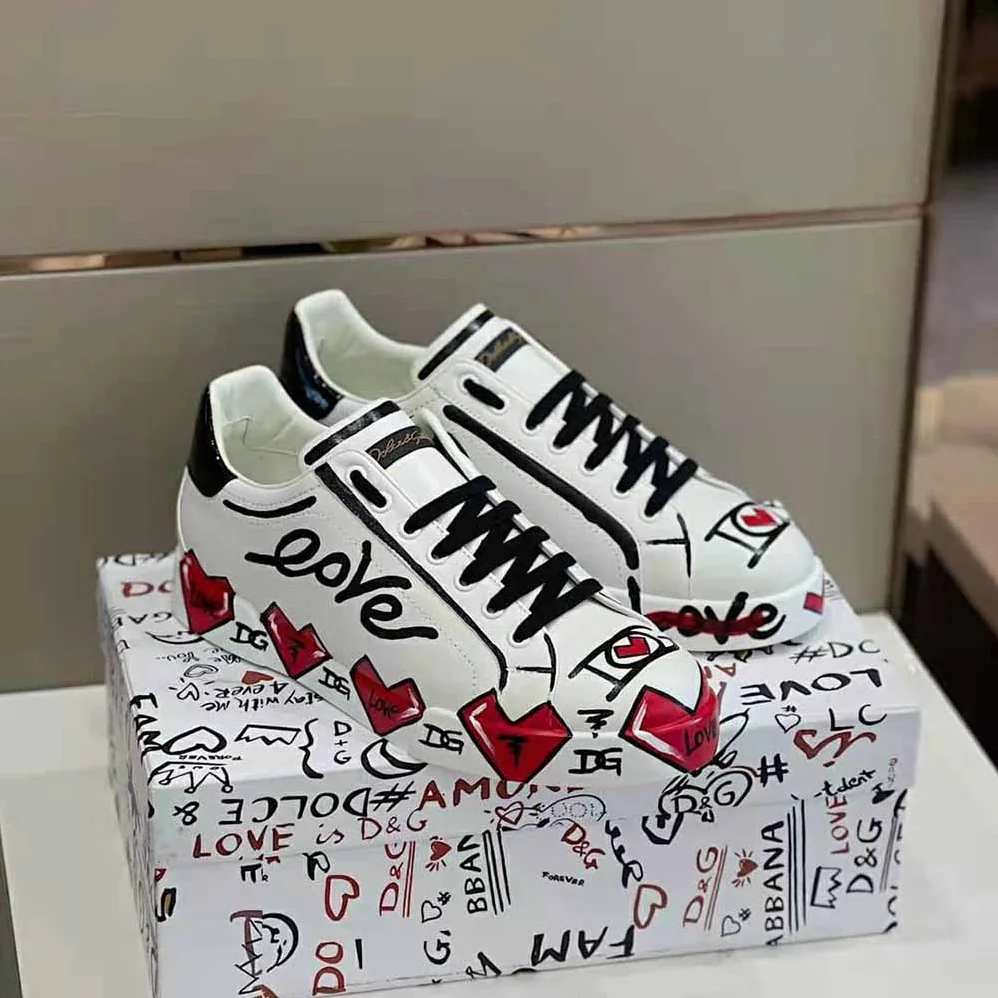 Dolce Gabbana D&G Limited Edition Portofino Sneakers for Unisex in Red Dolce Gabbana D&G Limited Edition Portofino Sneakers for Unisex in Red
