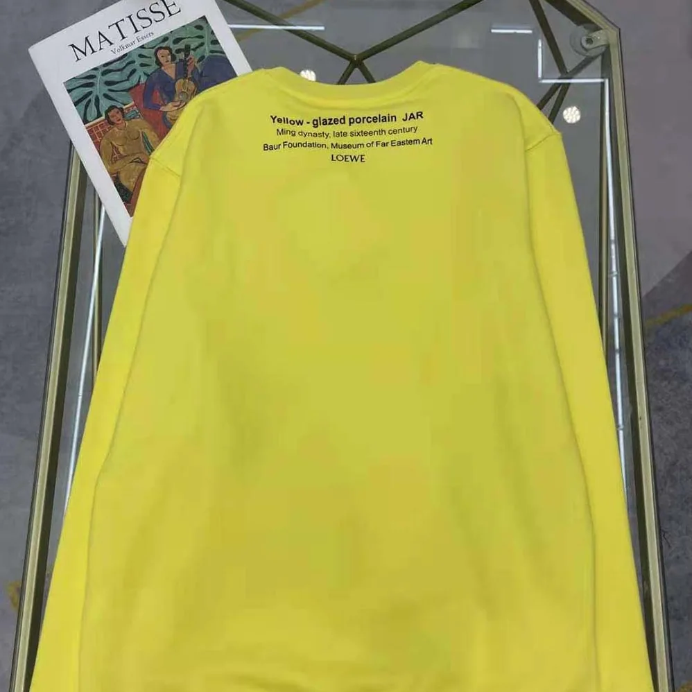 Loewe Ceramic Print Sweatshirt in Cotton for Women in Yellow
