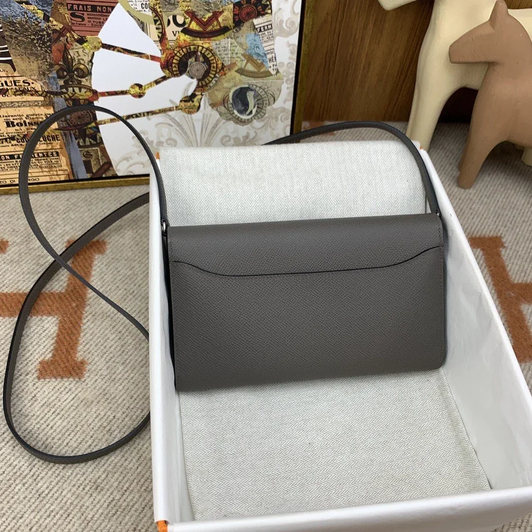 Hermes Constance Long Togo Wallet Grey, Silver Toned Hardware Bag Hermes Constance Long Togo Wallet Grey, Silver Toned Hardware Bag
