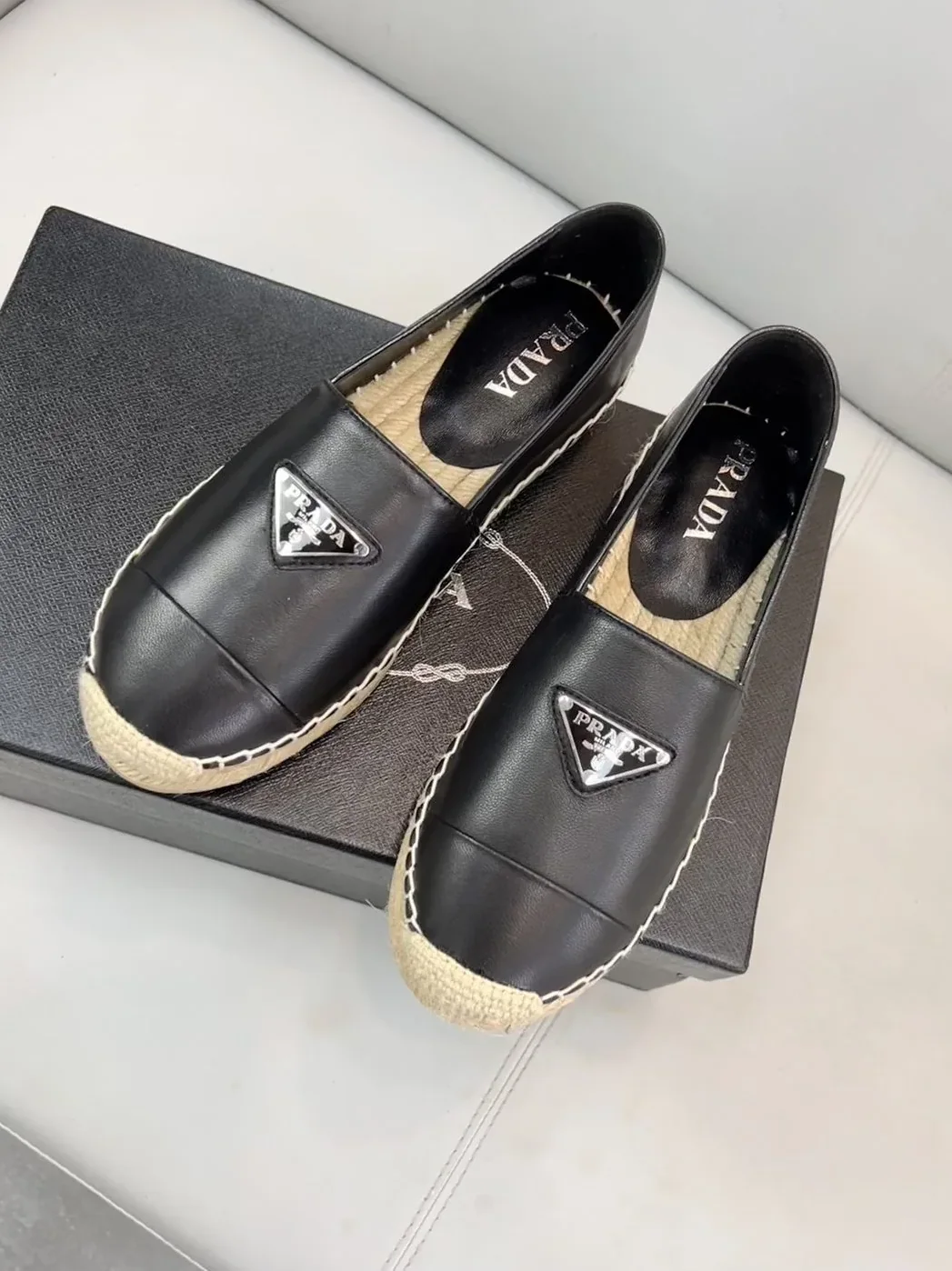 Prada Nappa Espadrillas Black in PRD