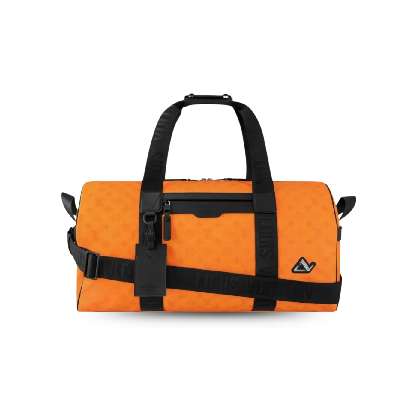 Louis Vuitton Keepall Sport Travel Bag in Orange Black Hardware