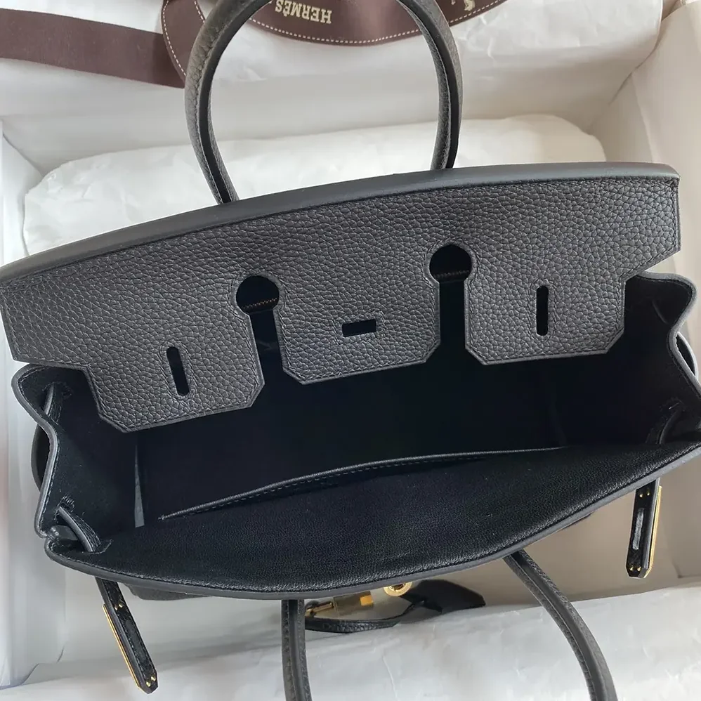 Hermes Birkin 30 Bag in Epsom Leather with Gold Hardware in Black/Gold