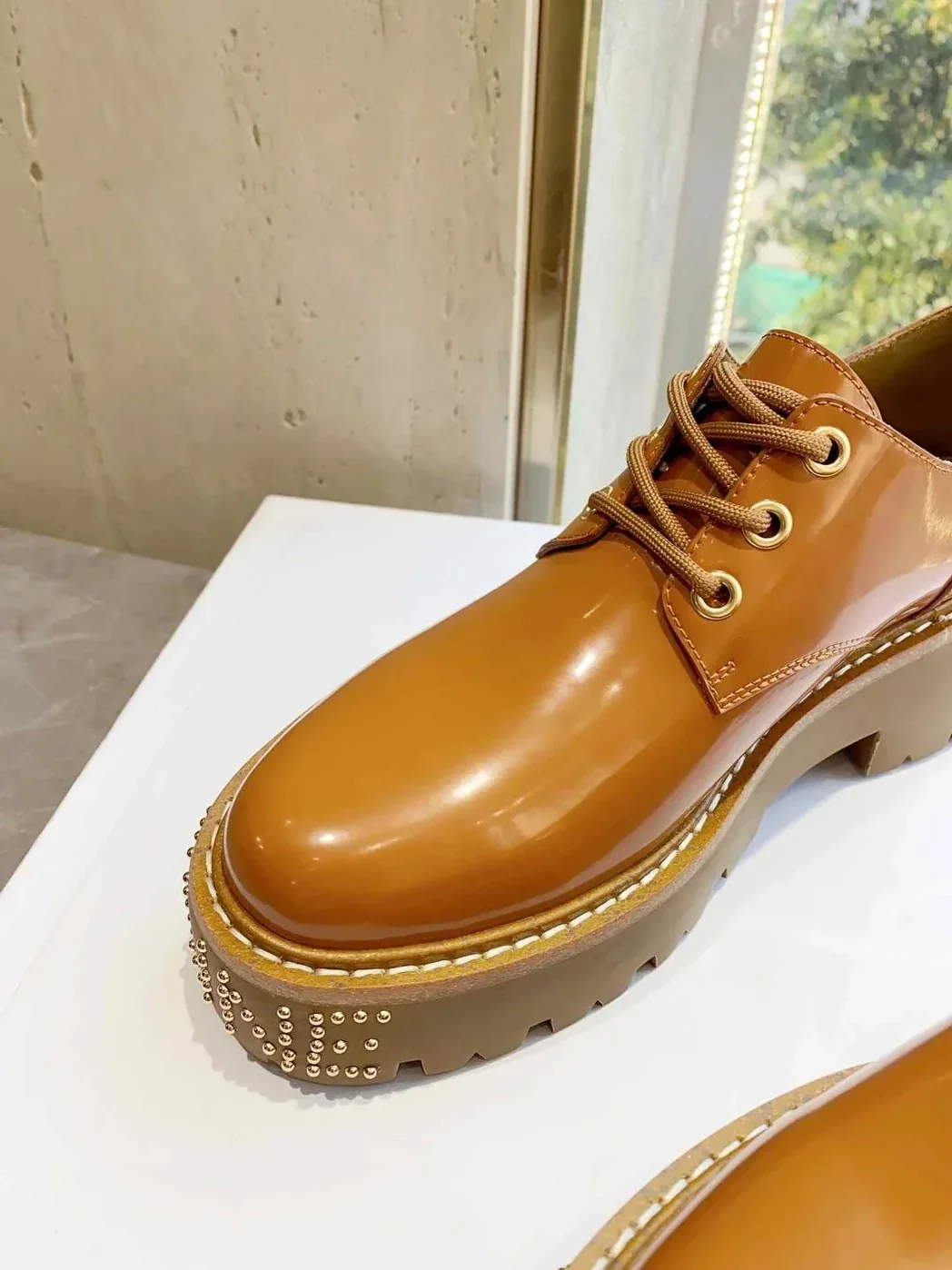 Celine Bulky Derby With Studded Outsole Brown